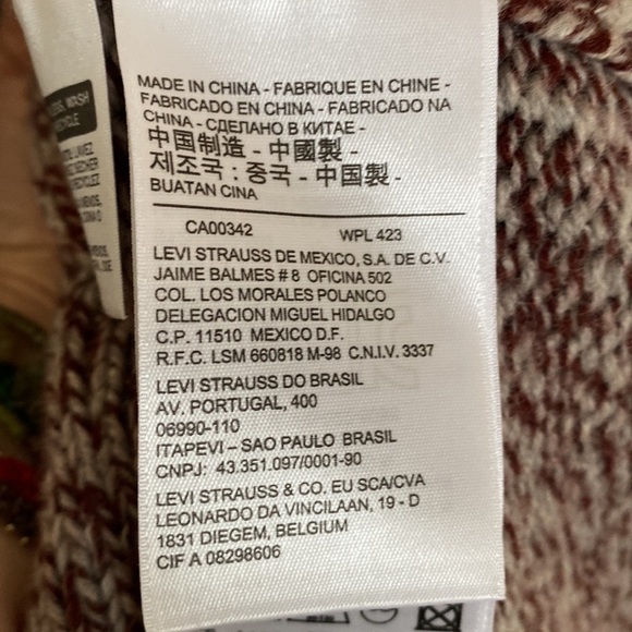 Levi's Knit Marled Tie Waist Cardigan, Size Medium - Picture 9 of 12